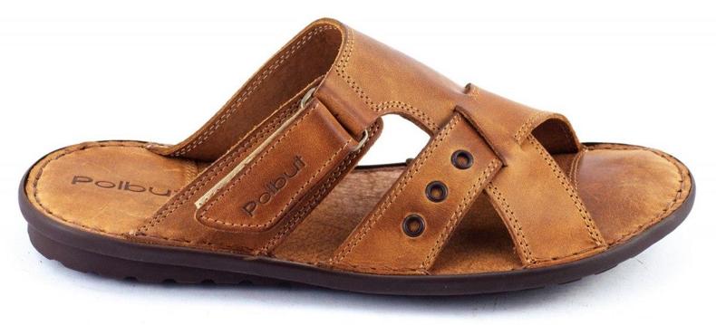 Polbut Tofflor för män SA05 röd orange 2