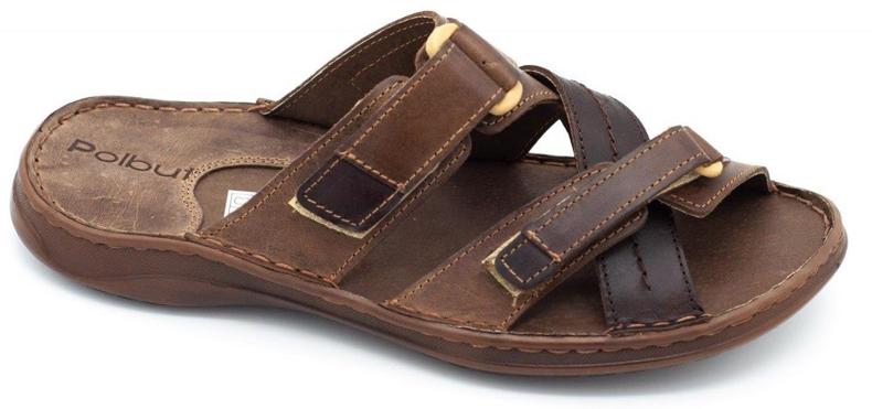 Polbut Tofflor för män SA06 brun 1