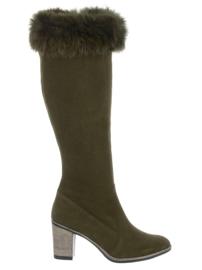 Olivier Diana isolerade stövlar med pälsgrön 1