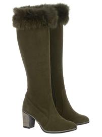 Olivier Diana isolerade stövlar med pälsgrön 2