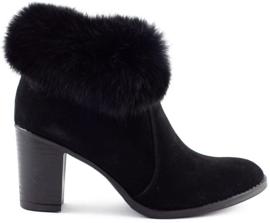 Olivier Svarta Maia-isolerade stövlar med päls 1