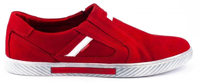 Polbut Slip-on herrskor JO21 röd 1