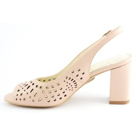 Clasicco Openwork sandaler på stolpen 1673 pulverrosa 1