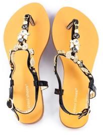 Svarta sandaler 6506 för kvinnor 2