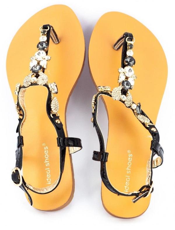 Svarta sandaler 6506 för kvinnor 2