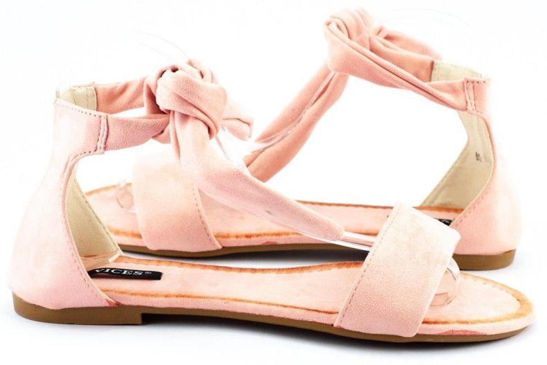 Sandaler för kvinnor bundna 6121 rosa 2