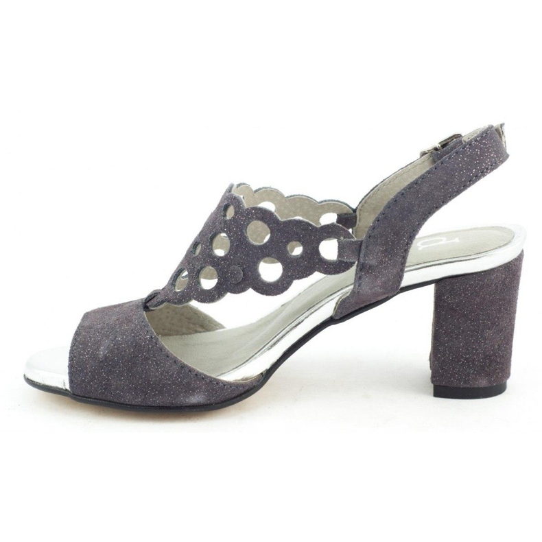 Dolce Pietro Sandaler för kvinnor i mocka på en stålstolpe 2083 grå 1