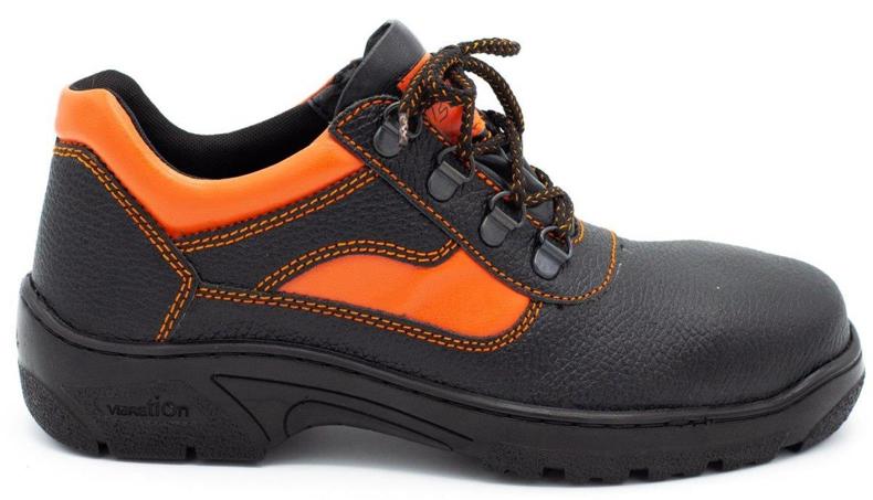 ŁUKPOL Korta herrskor för män med tåhatt svart 1