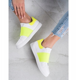 SHELOVET Slip-on skor med elastiskt band vit 1