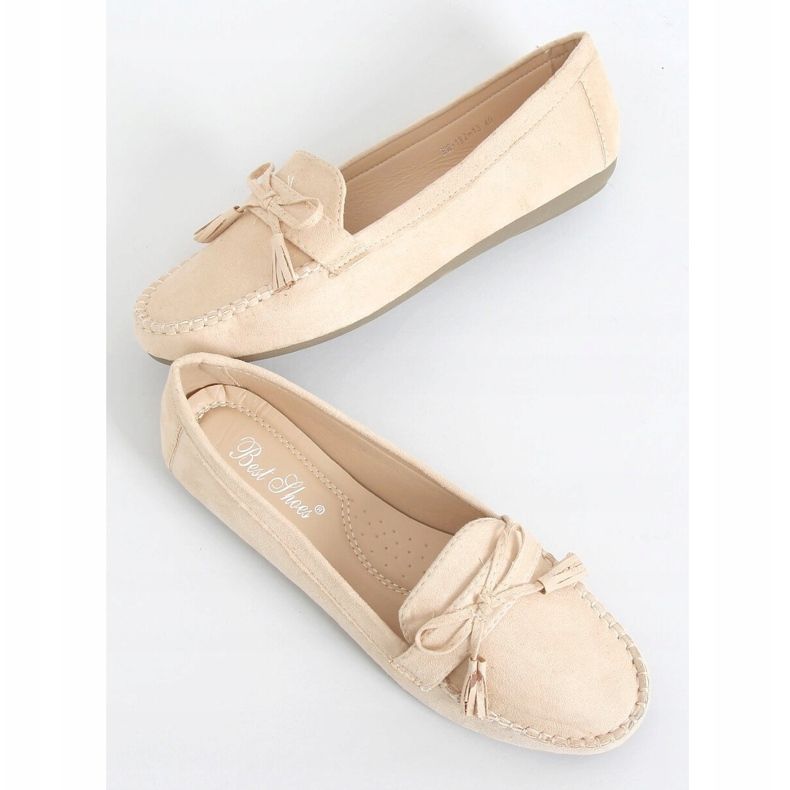 Beige loafers för kvinnor XR-1R2 Beige 1