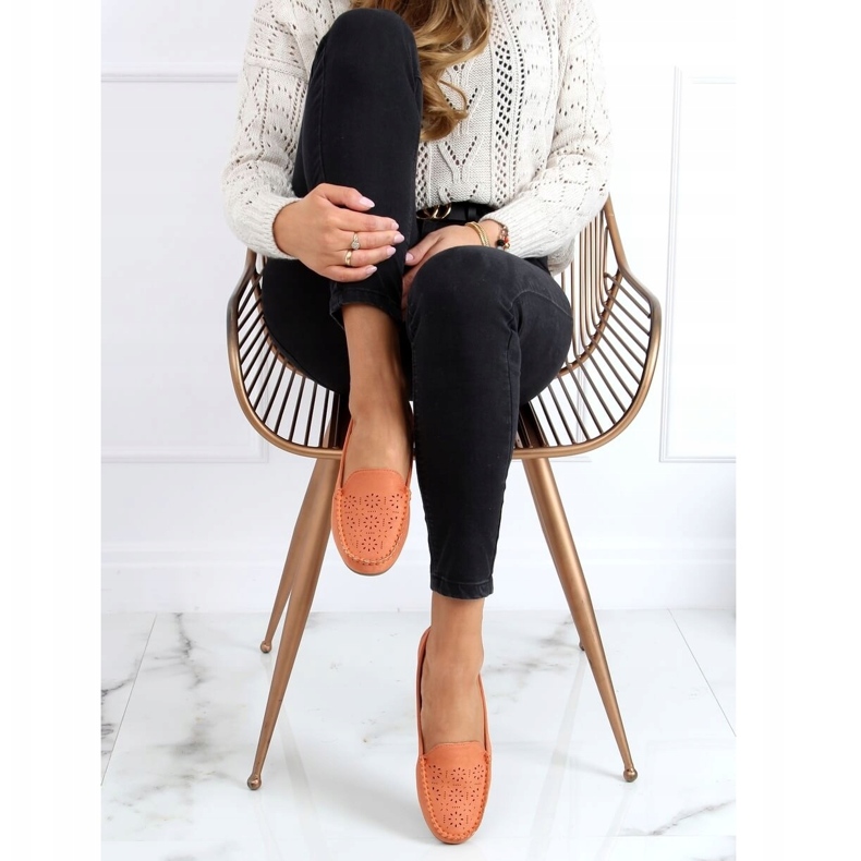 BM Orange öppnade loafers XR-1R6 Orange 1