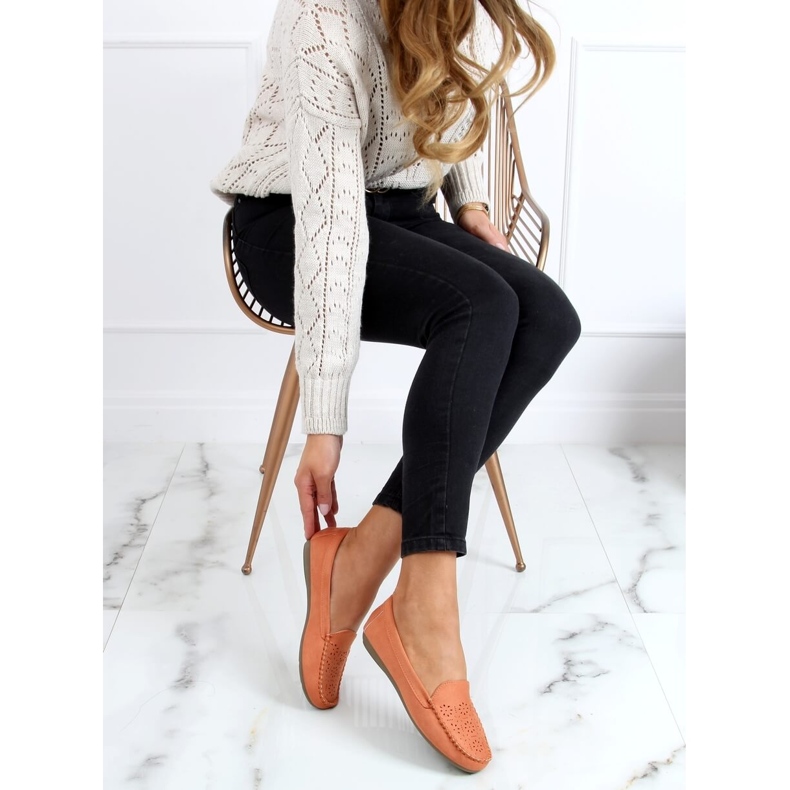 BM Orange öppnade loafers XR-1R6 Orange 2