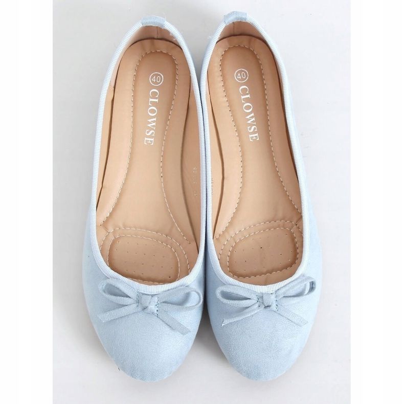 Blåmocka ballerinor 9F116 L.BLUE 1