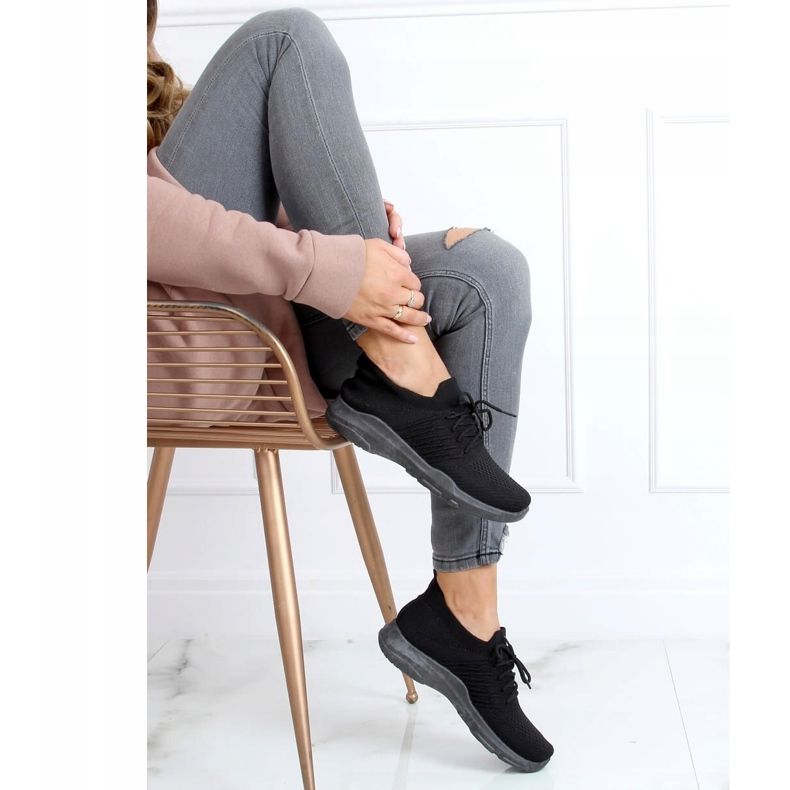 Svarta strumpor sportskor C9239 Negro 1