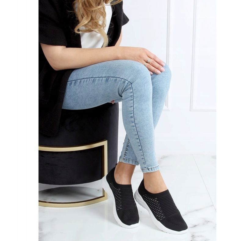 Svarta sportskor med strumpor 9862 Svart 2