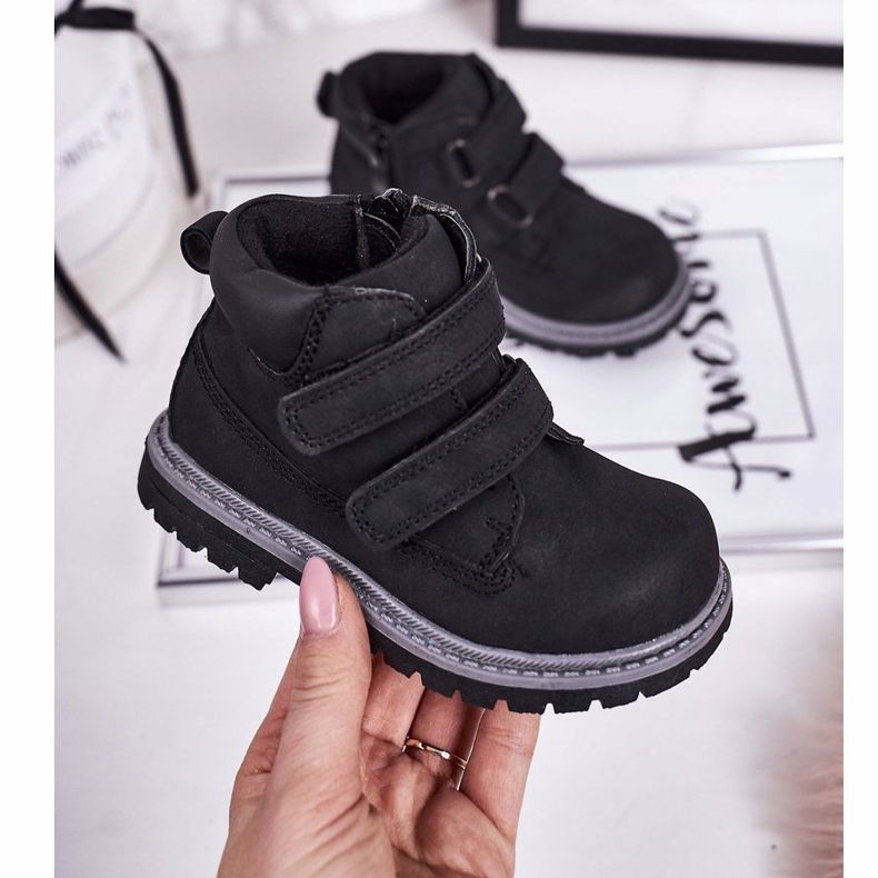 Apawwa Barnens svarta kardborreband 1