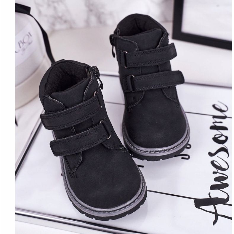 Apawwa Barnens svarta kardborreband 2