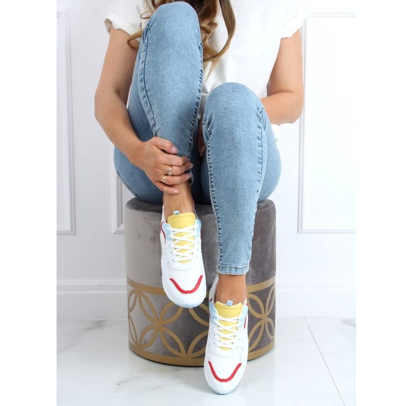 Flerfärgade sportskor C915 VIT / BLÅ / GUL mångfärgad 1