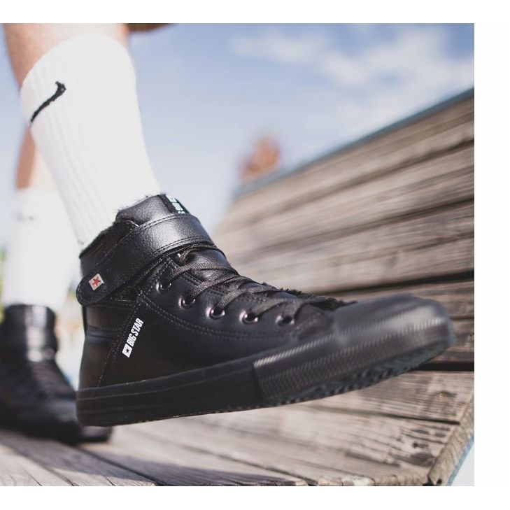 Mäns höga sneakers Big Star Black Y174020 svart 1