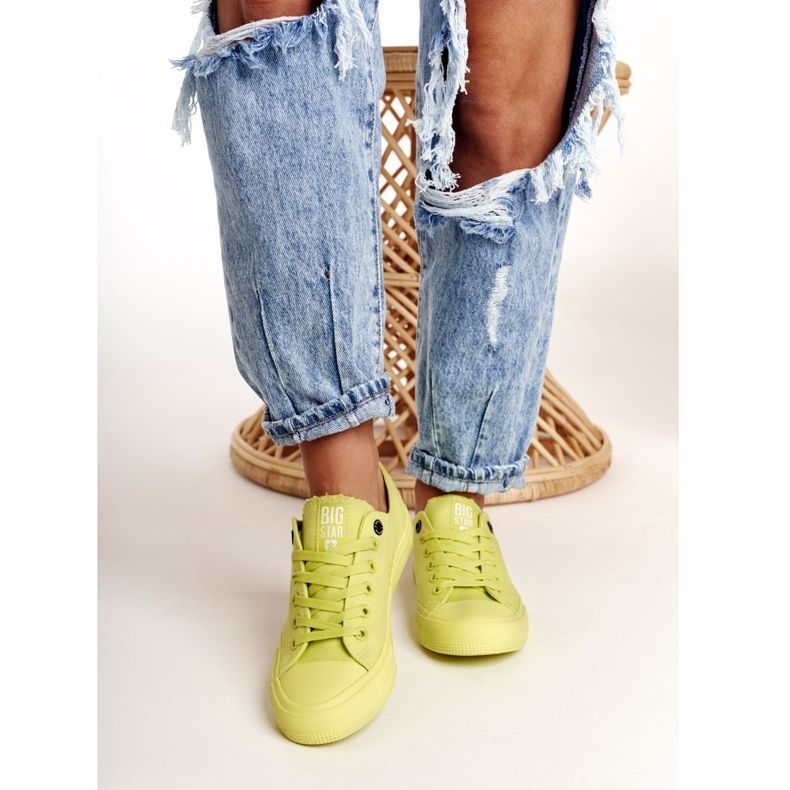 Dam Sneakers Big Star Lime AA274012 gul 1