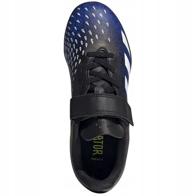 Adidas Predator Freak.4 H&amp;L Tf Jr FY0628 fotbollsskor vit, marinblå, svart blå 1