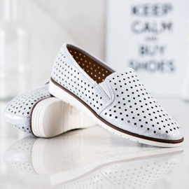 Kylie Glänsande Openwork Slipons silver- 2