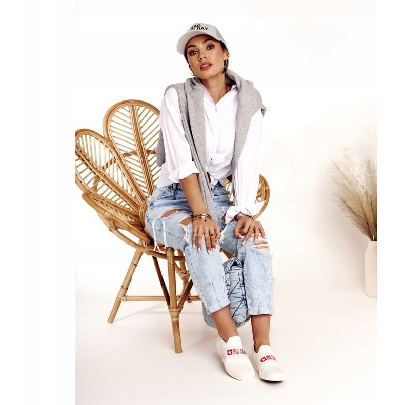 Dam Sneakers Slip-on Big Star FF274219 Vit 2