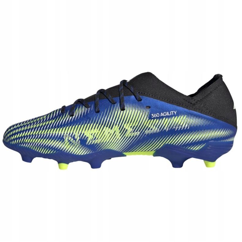 Adidas Nemeziz.1 Fg Jr FY0816 fotbollsskor vit, svart, blå, gul blå 1