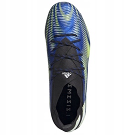 Adidas Nemeziz.1 Fg Jr FY0816 fotbollsskor vit, svart, blå, gul blå 2
