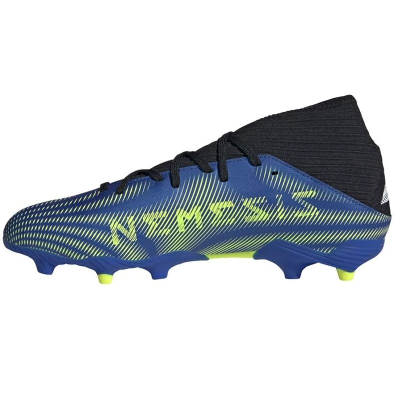 Adidas Nemeziz.3 Fg M FW7349 fotbollsskor vit, svart, blå, gul blå 1