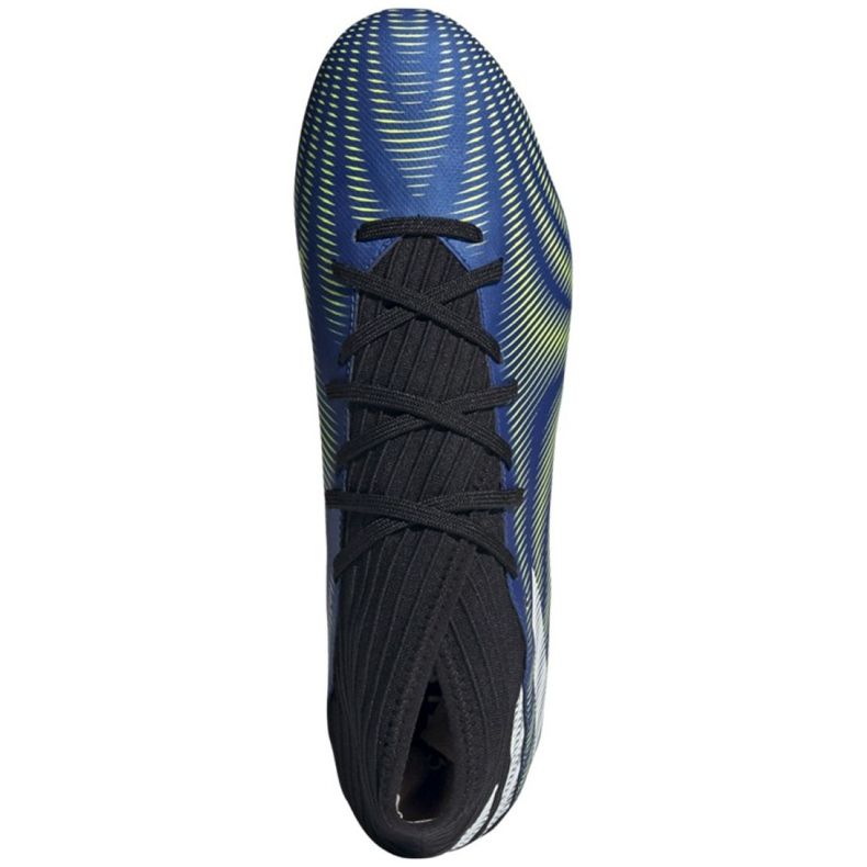 Adidas Nemeziz.3 Fg M FW7349 fotbollsskor vit, svart, blå, gul blå 2