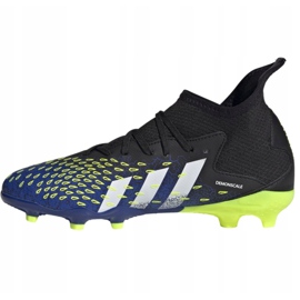Adidas Predator Freak.3 Fg Jr FY0613 fotbollsskor vit, svart, kunglig svart 1