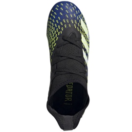 Adidas Predator Freak.3 Fg Jr FY0613 fotbollsskor vit, svart, kunglig svart 2