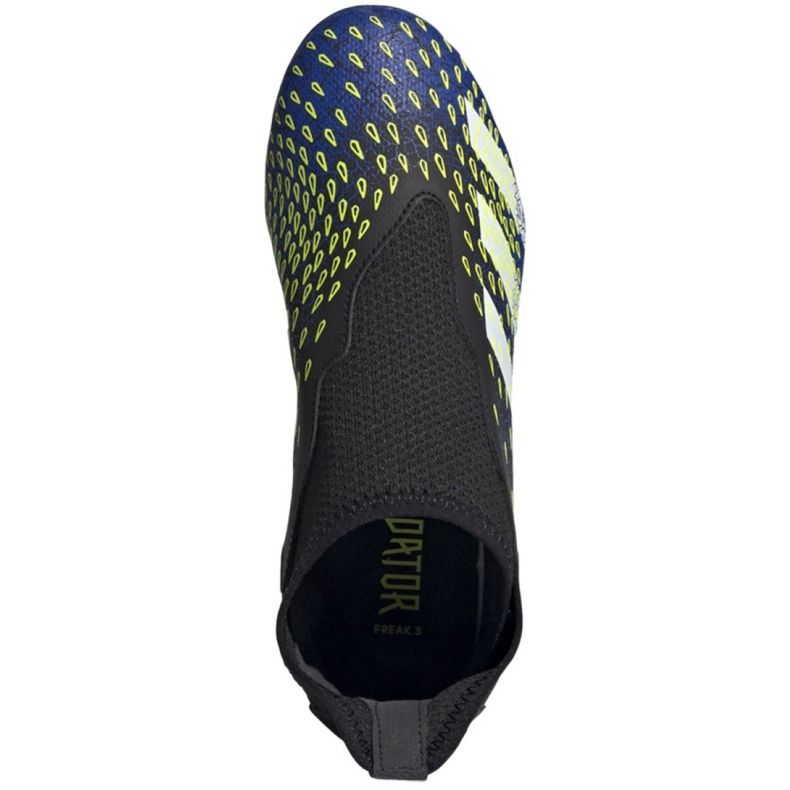 Adidas Predator Freak.3 Ll Fg Jr FY0618 fotbollsskor vit, svart, kunglig svart 2