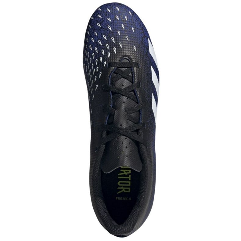 Adidas Predator Freak.4 FxG M FY0625 fotbollsskor vit, svart, kunglig svart 2