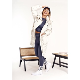 Kvinnors höga sneakers Big Star FF274241 Vit 2