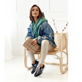 PS1 Kvinnors sportstrumpor Black Fashion Pioneer svart blå 1