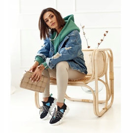 PS1 Kvinnors sportstrumpor Black Fashion Pioneer svart blå 2