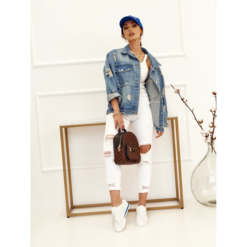 PS1 Kvinnors sportskor Sneakers White Nova vit röd marinblå 1