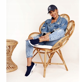 Kvinnors sportskor Slip-on Big Star DD274464 Marinblå 1