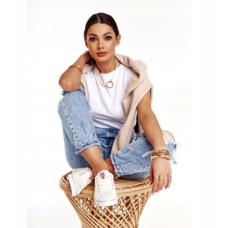 Damskor Big Star DD274892 Vit-Röd 2