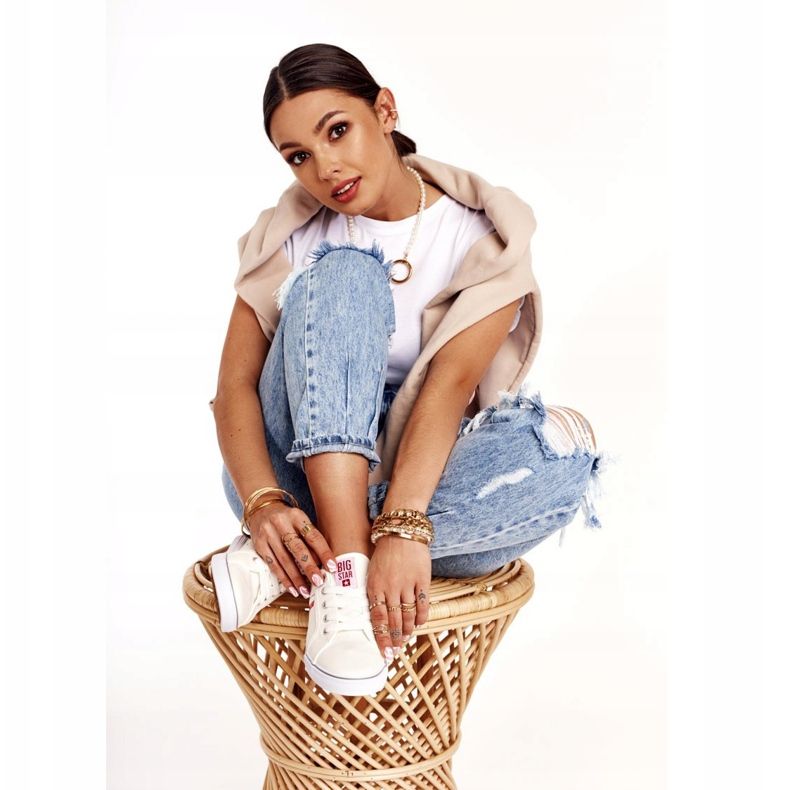 Damskor Big Star DD274892 Vit-Röd 1