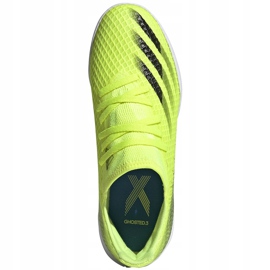 Adidas X Ghosted.3 In Junior fotbollsskor gul-svart-vit FW6924 grön 1