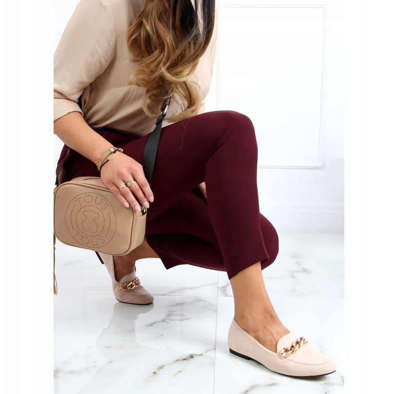 Beige Loafers med kedja LL-237P Beige 2