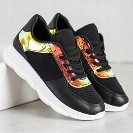 SHELOVET Klassiska svarta sneakers 2