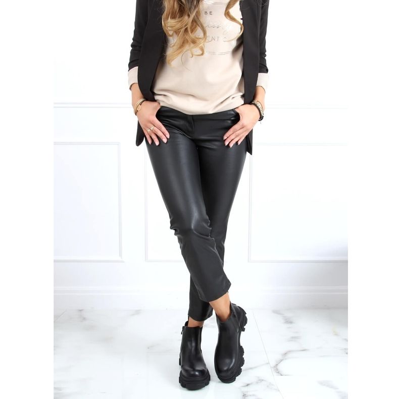 Svarta Chelsea stövlar med hög sula svart 888-52 Svart 1