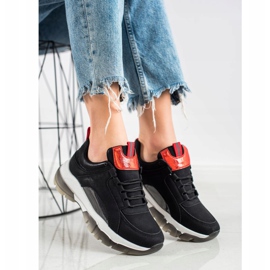 SHELOVET Svarta Eco Leather Sneakers 1