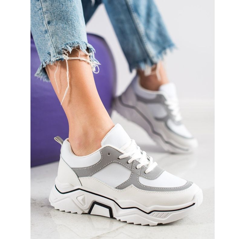 SHELOVET Bekväma sportskor vit grå mångfärgad 1