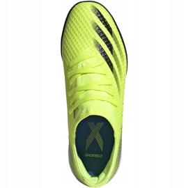 Adidas X Ghosted.3 Tf Junior fotbollsskor gul-svart FW6926 1