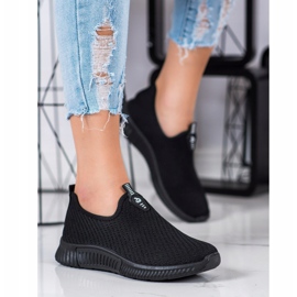 SHELOVET Bekväma textilskor svart 1